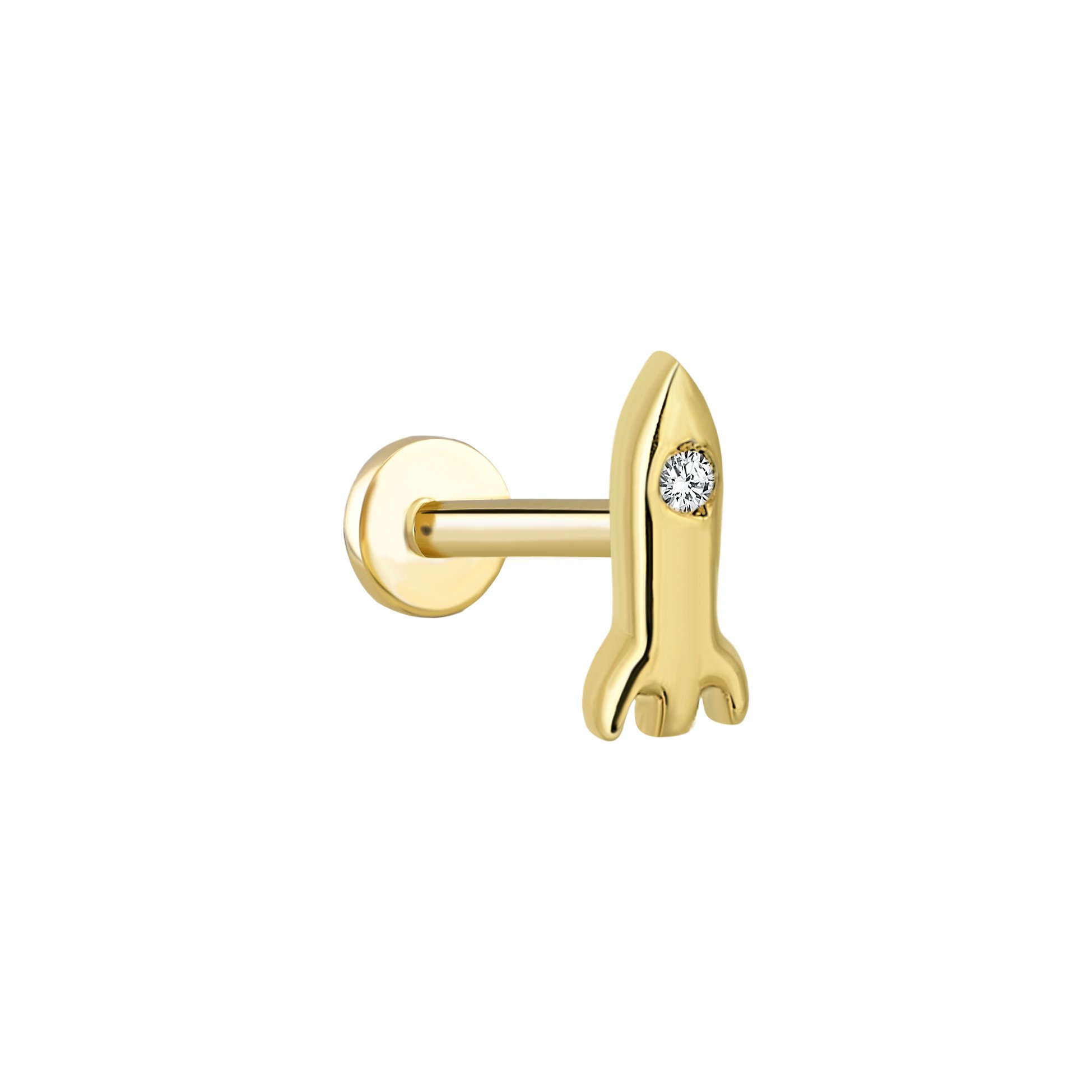 Roket Taşlı Tragus Piercing
