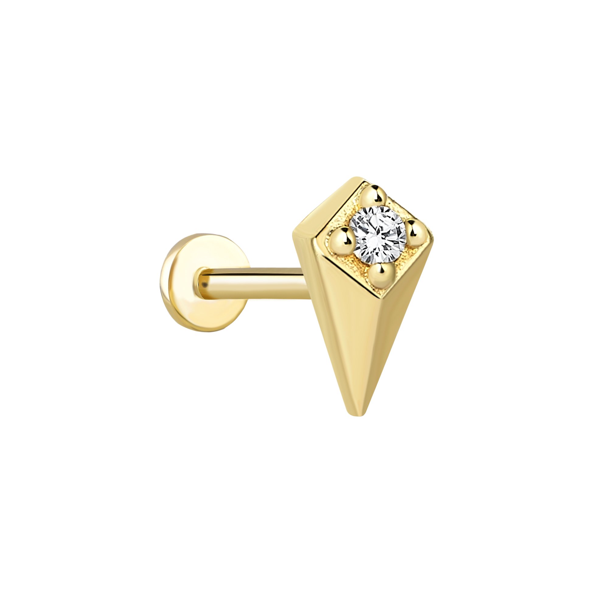 Mızrak Ucu Taşlı Tragus Piercing