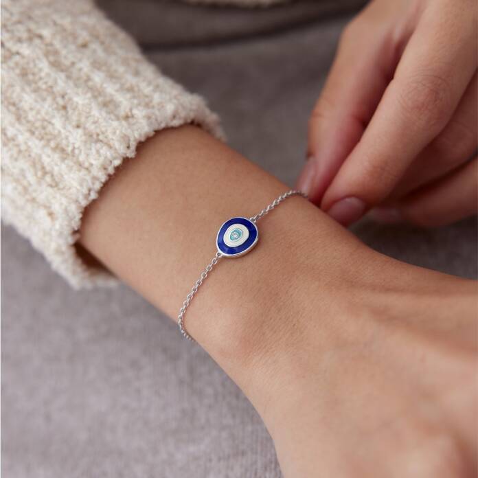 0.02 Ct Pırlanta Mineli Nazar Bileklik - 2