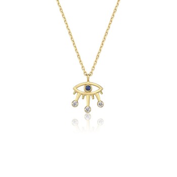 0.06 Ct Kirpik Pırlanta Kolye - 2