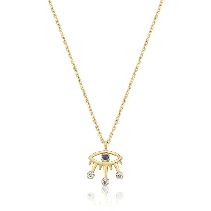 0.06 Ct Kirpik Pırlanta Kolye - 4