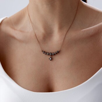 0.16 Ct Pırlanta Güneş Kolye - 3