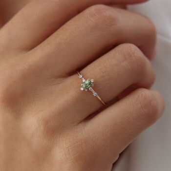 0.20 Ct Pırlanta Green Aeden Yüzük - 1