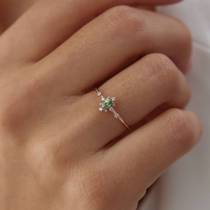 0.20 Ct Pırlanta Green Aeden Yüzük - 1