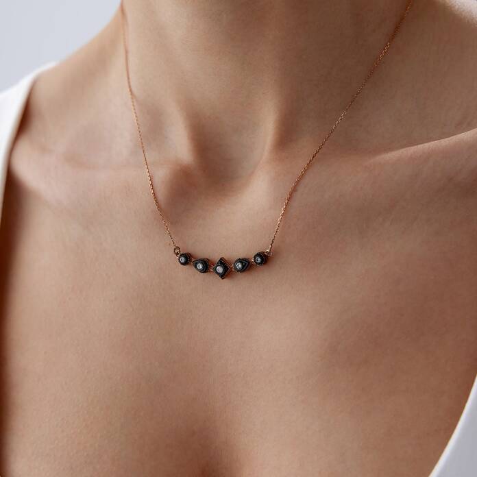 0.22 Ct Elmas Beştaş Salıncak Kolye - 2