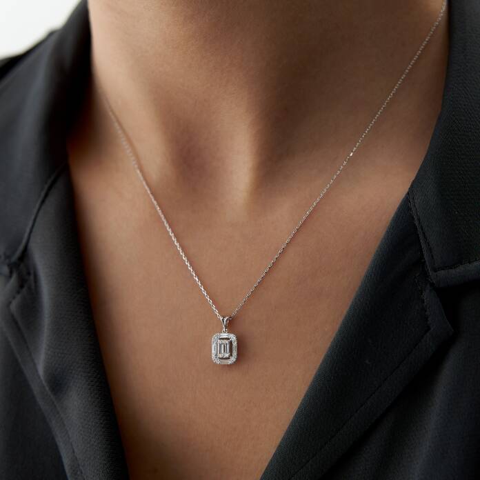 0.24 Ct Pırlanta Lia Baget Kolye - 1