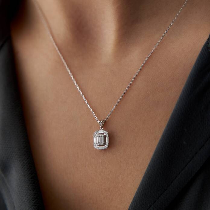 0.24 Ct Pırlanta Lia Baget Kolye - 2