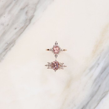 0.29 Ct Pırlanta Morganite Yüzük - 2