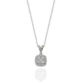 0.30 Ct Pırlanta Coronet Kolye - 3