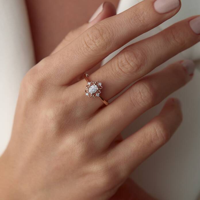 0.30 Ct Pırlanta Oval Taşlı Yüzük - 3