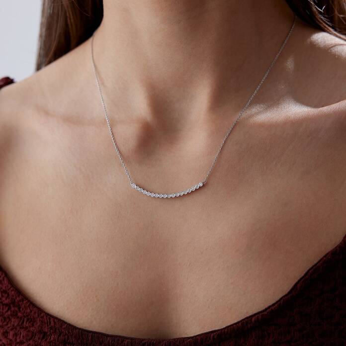 0.32 Ct Pırlanta Lines Kolye - 1