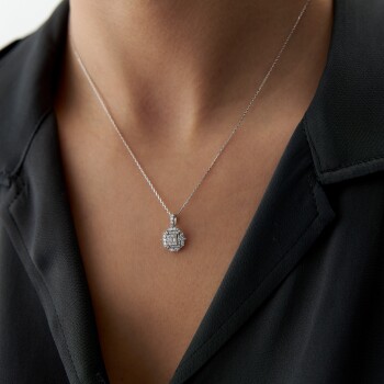 0.33 Ct Pırlanta Che Baget Kolye - 2