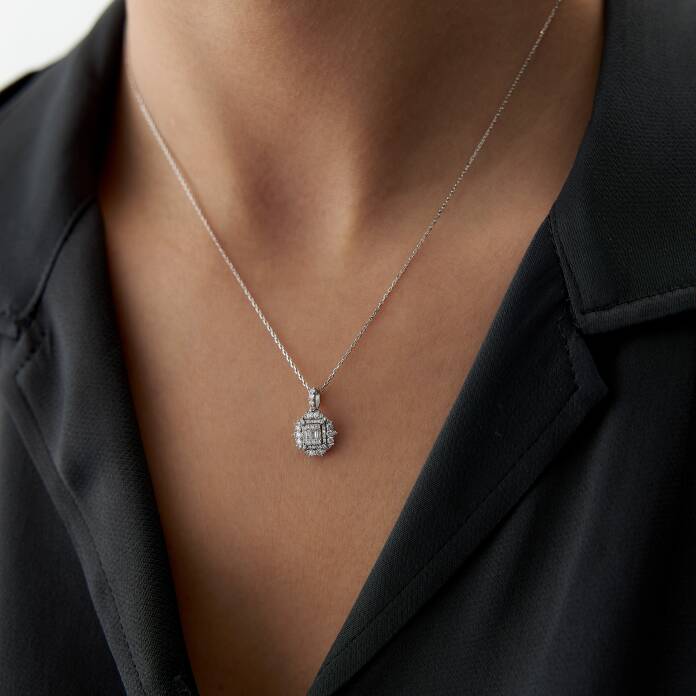 0.33 Ct Pırlanta Che Baget Kolye - 2
