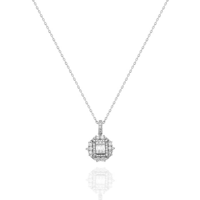 0.33 Ct Pırlanta Che Baget Kolye - 3