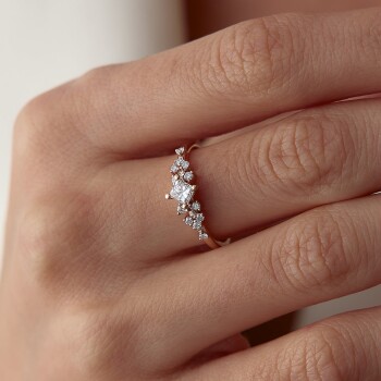 0.36 Ct Pırlanta Queen Yüzük - 3