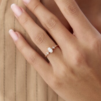 0.40 Ct Pırlanta Oval Tasarım Yüzük - 2