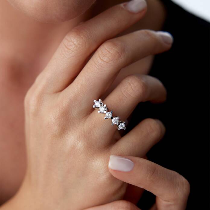 0.75 Ct Pırlanta Beştaş Yüzük - 2