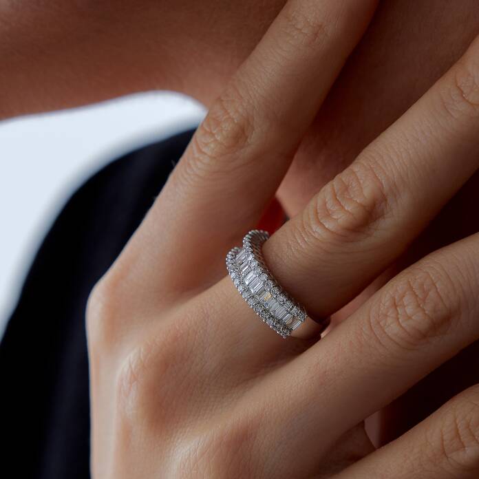 1.18 Ct Pırlanta Yarımtur Pua Tasarım Yüzük - 2