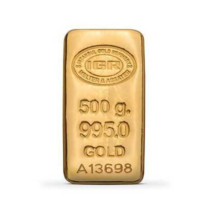500 Gr 24 Ayar Külçe Altın - 1
