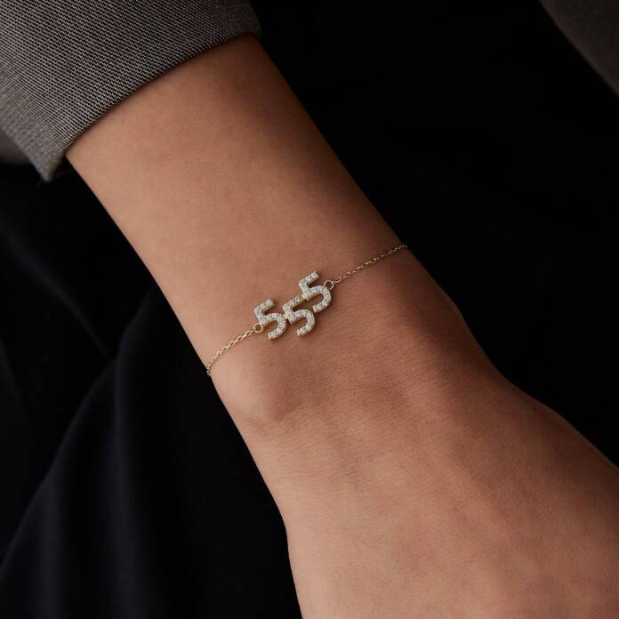 555 Taşlı Manifest Bileklik - 1