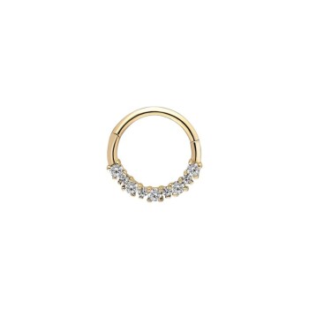 8.0 mm Büyük Küçük Beyaz Taşlı Helix Piercing - 2