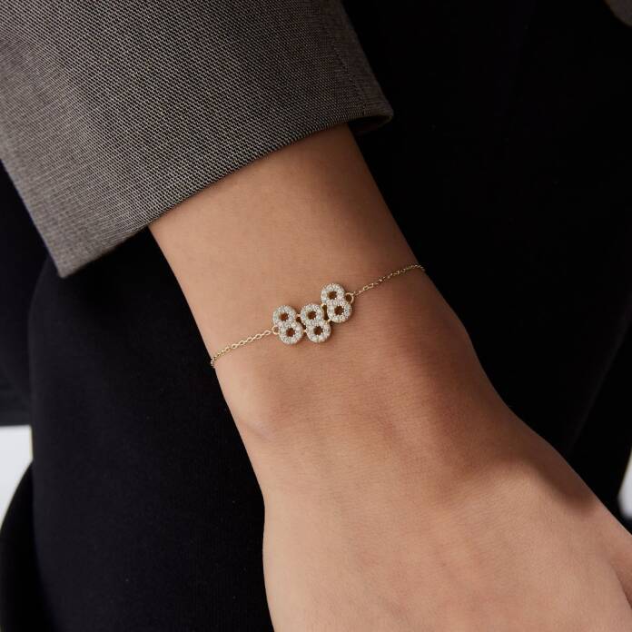 888 Taşlı Manifest Bileklik - 1