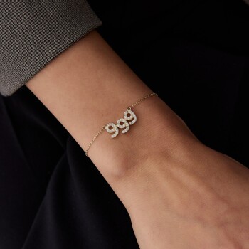 999 Taşlı Manifest Bileklik - 1