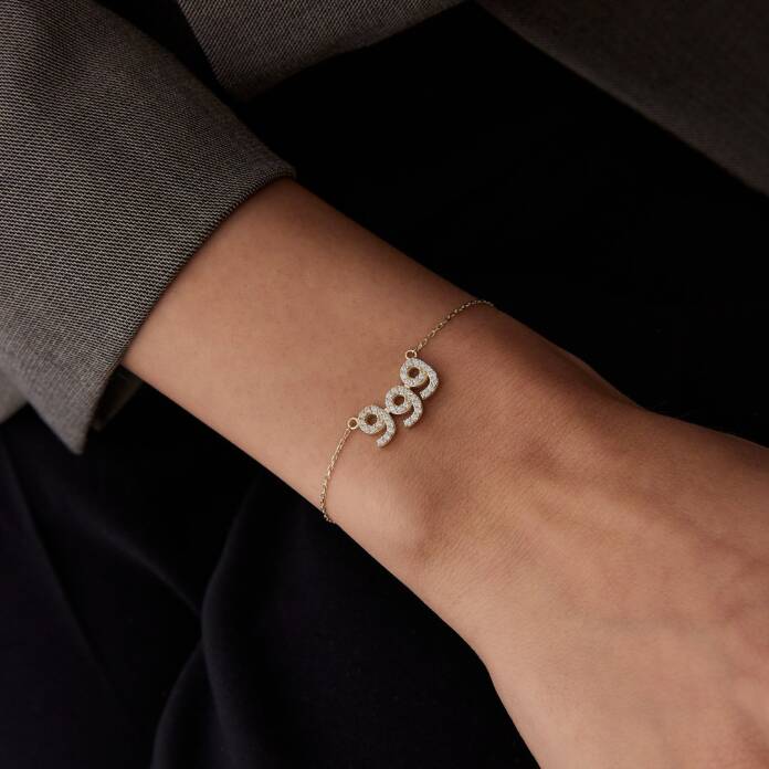 999 Taşlı Manifest Bileklik - 2