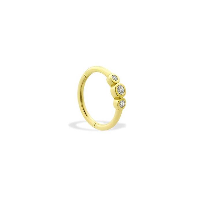Alttan Üç Taşlı Helix Piercing - 1