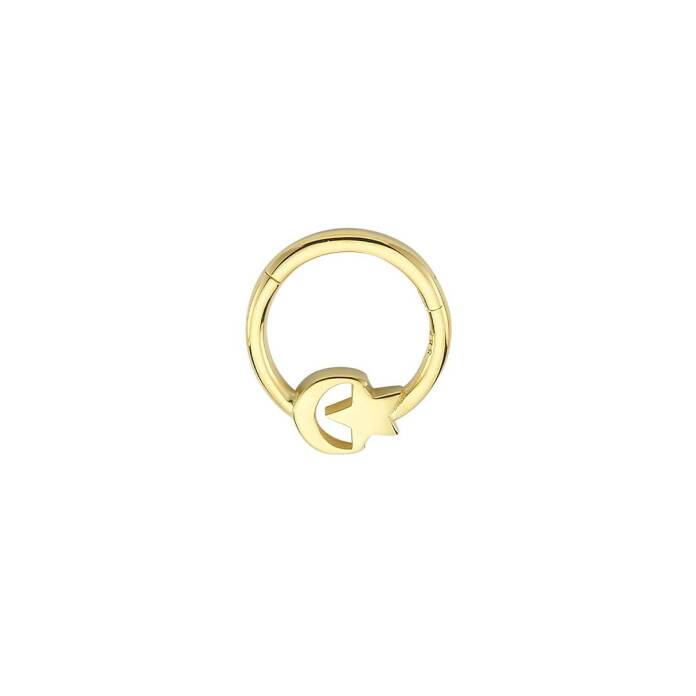 Ay yıldız Motifli Helix Piercing - 1