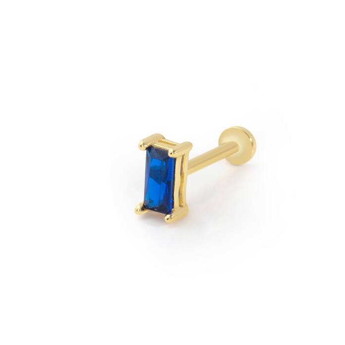 Baget Mavi Taş Tragus Piercing - 1