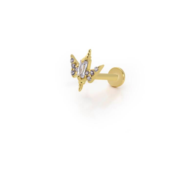 Baget Taş Detaylı Model Tragus Piercing - 1