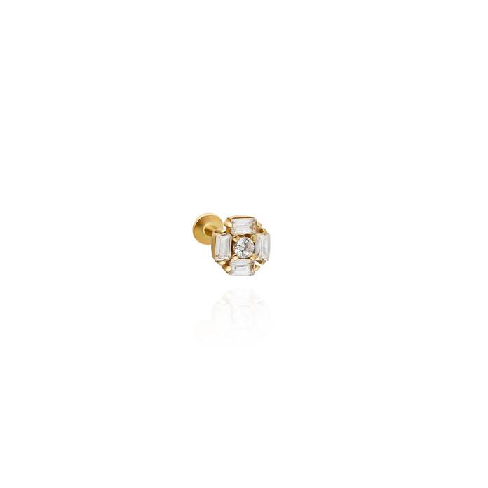 Baget Taşlı Zarif Tragus Piercing - 2