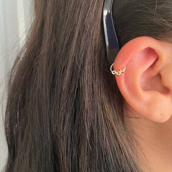 Bal Peteği Helix Piercing - 2