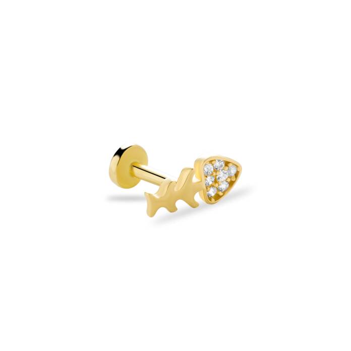 Balık İskeleti Tragus Piercing - 2