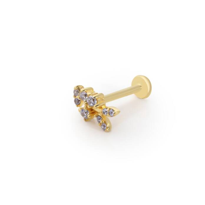 Balık Model Taşlı Tragus Piercing - 1