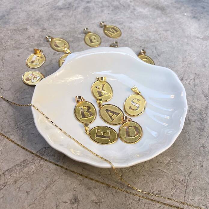Basic Kalemli Vintage Harf Kolye Ucu - 2