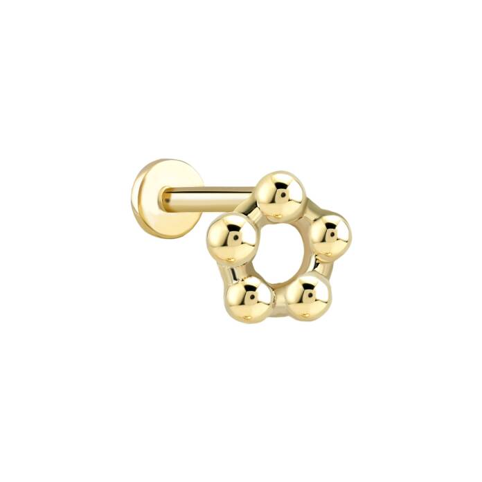 Beş Top Çiçek Tragus Piercing - 1