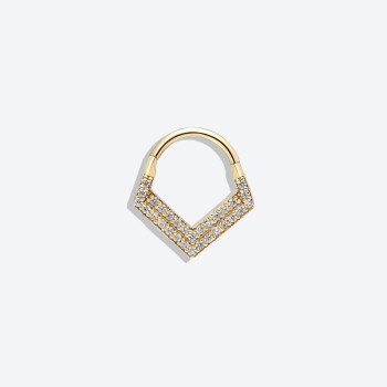 Beyaz Taşlı Helix Piercing - 2