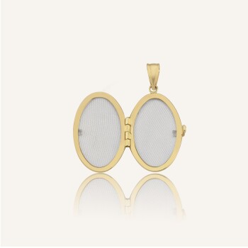 Bold Oval Kapaklı Kolye Ucu - 2