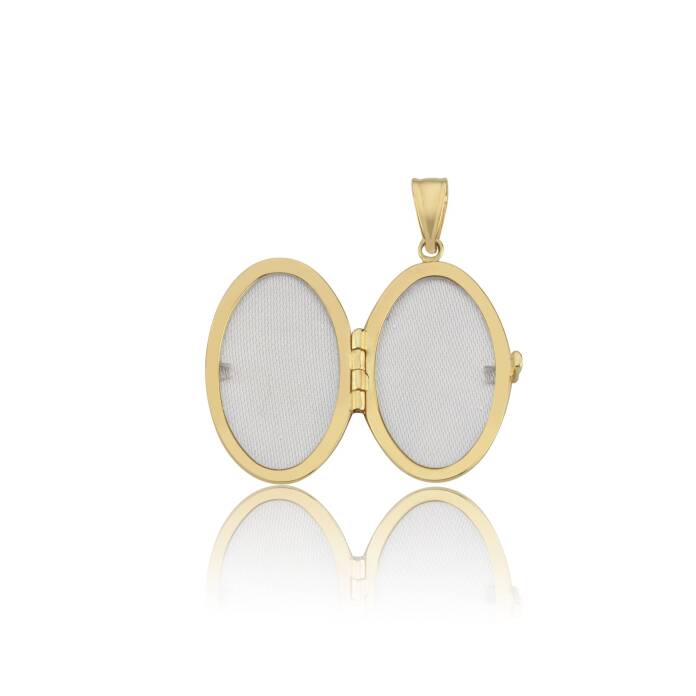 Bold Oval Kapaklı Kolye Ucu - 3
