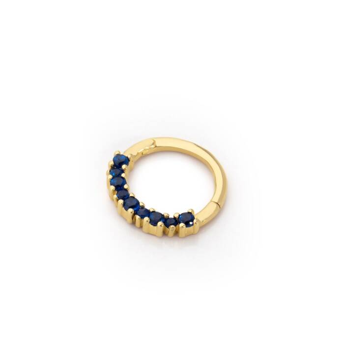 Büyük Küçük Lacivert Taşlı Helix Piercing - 1