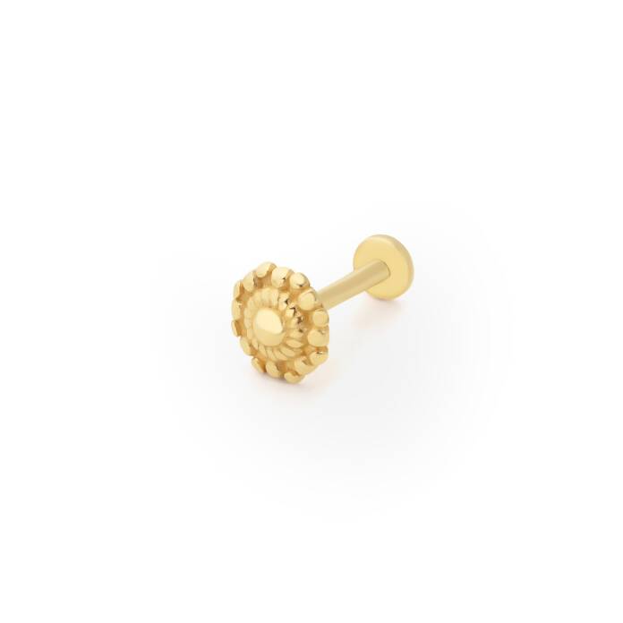 Çiçek Desen Minimal Tragus Piercing - 1