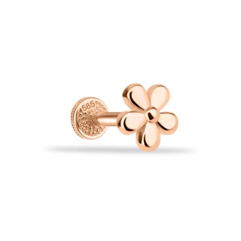 Çiçek Motifli Minimal Tragus Piercing - 1