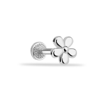 Çiçek Motifli Minimal Tragus Piercing - 2