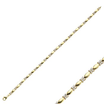 Çicek Taşlı Oval Bileklik - 3