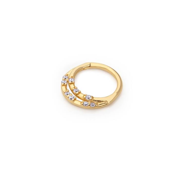 Çift Sıra Taşlı Helix Piercing - 1