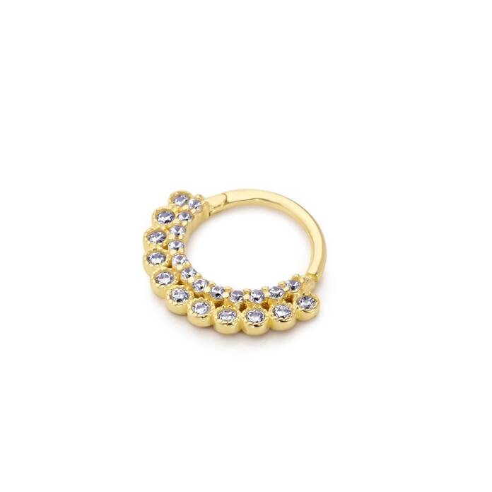 Çift Sıra Taşlı Helix Piercing - 1