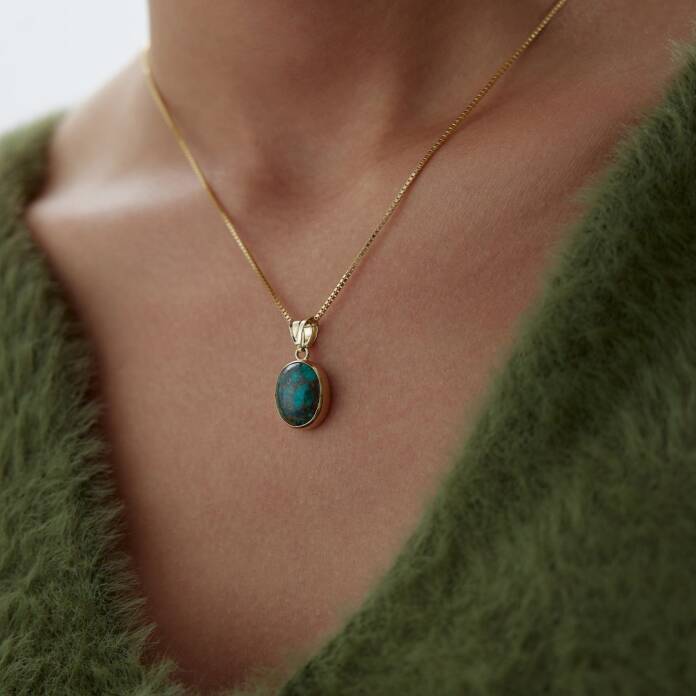 Dark Green Vintage Kolye - 2