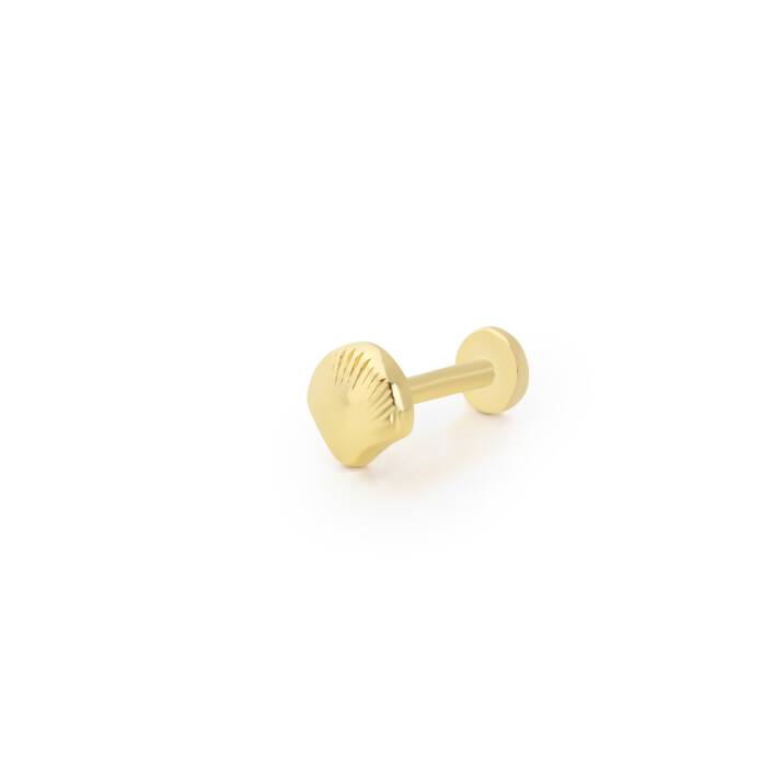 Deniz Kabuğu Desen Minimal Tragus Piercing - 1